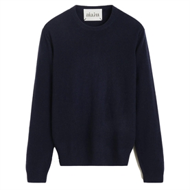 Aiayu Leonardo Cashmere Sweater, Black Blue